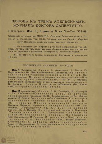 Содержание книжек 1914 г.