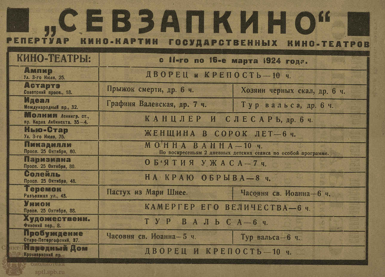 Театральная Электронная библиотека | ПРОГРАММЫ АКАДЕМИЧЕСКИХ ТЕАТРОВ. 1924.  №4