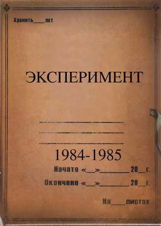 Эксперимент. 1984-1985